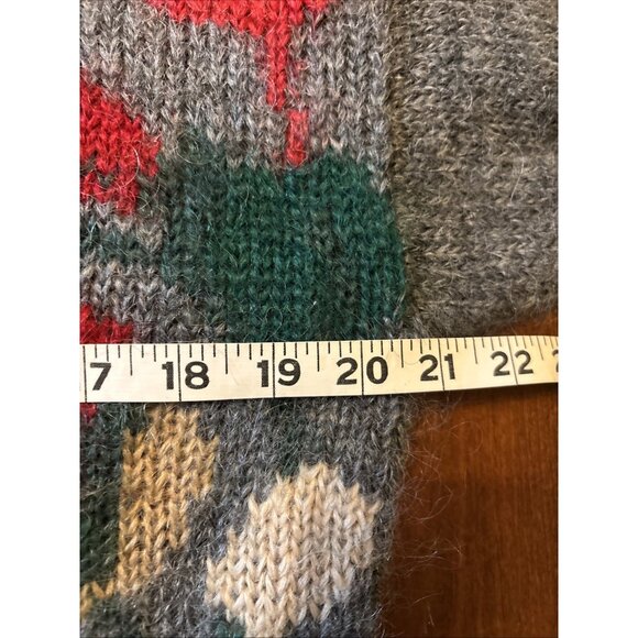 harve bernard Gray Mohair Chunky Small Argyle Pullover Sweater - Picture 6 of 8